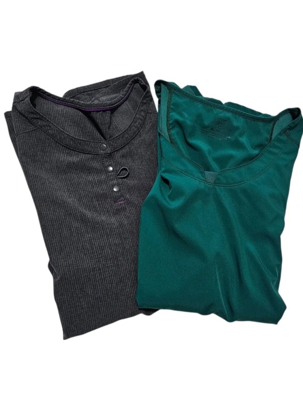 Scrub Tops 2XL Mixed Brands Cherokee Infinity Scrubstar Green Gray Short Sleeve